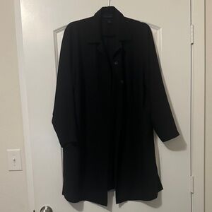 Venezia Black Long Button Down
